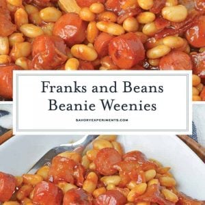 Collage of Franks and Beans for Pinterest