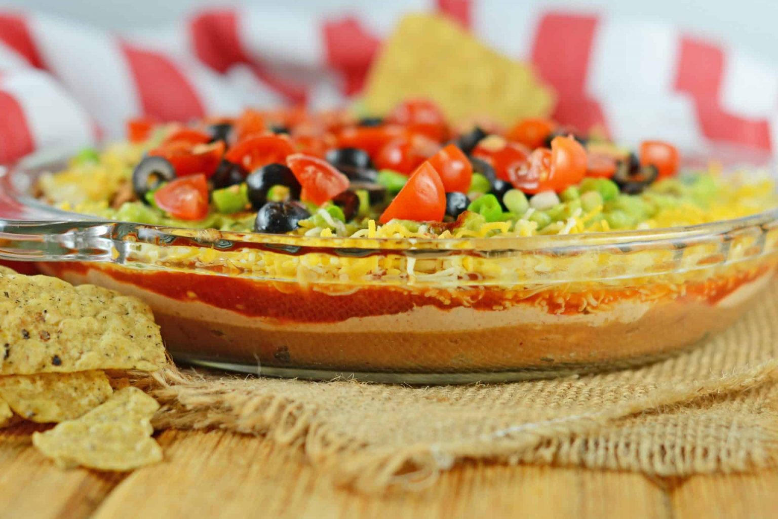 7 Layer Dip - Seven Layer Mexican Bean Dip Appetizer