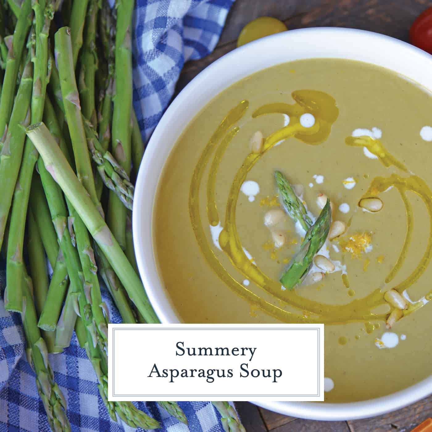 Asparagus lovers will love this creamy asparagus soup! Deliciously smooth and flavored to perfection, this cream of asparagus soup makes the perfect appetizer! #asparagussoup #creamofasparagussoup #creamyasparagussoup www.savoryexperiments.com