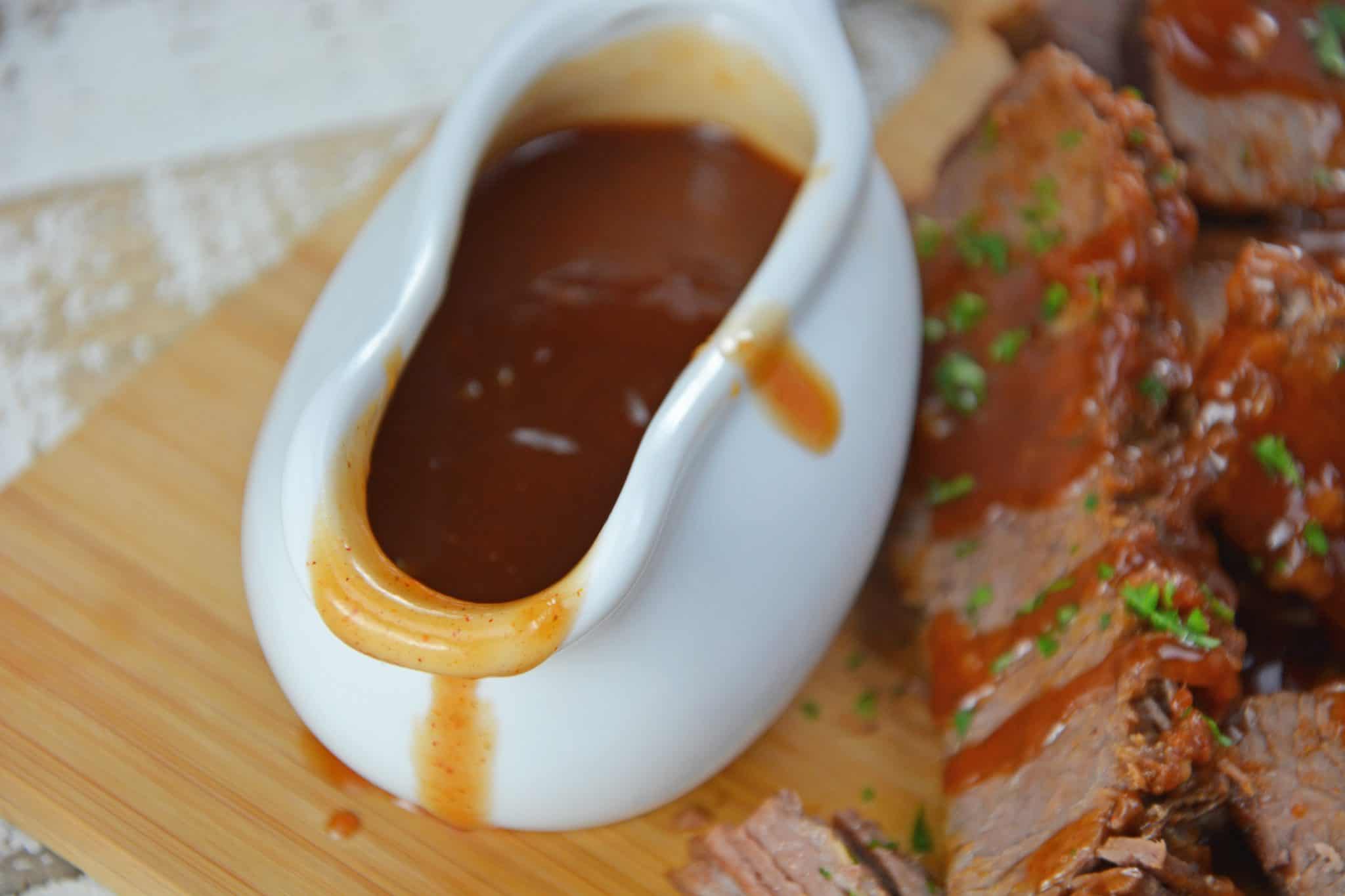 Instant Pot BBQ Brisket is the perfect dinner idea! Brisket will stay moist and offer loads of flavor.#instantpotrecipes #BBQbrisket www.savoryexperiments.com