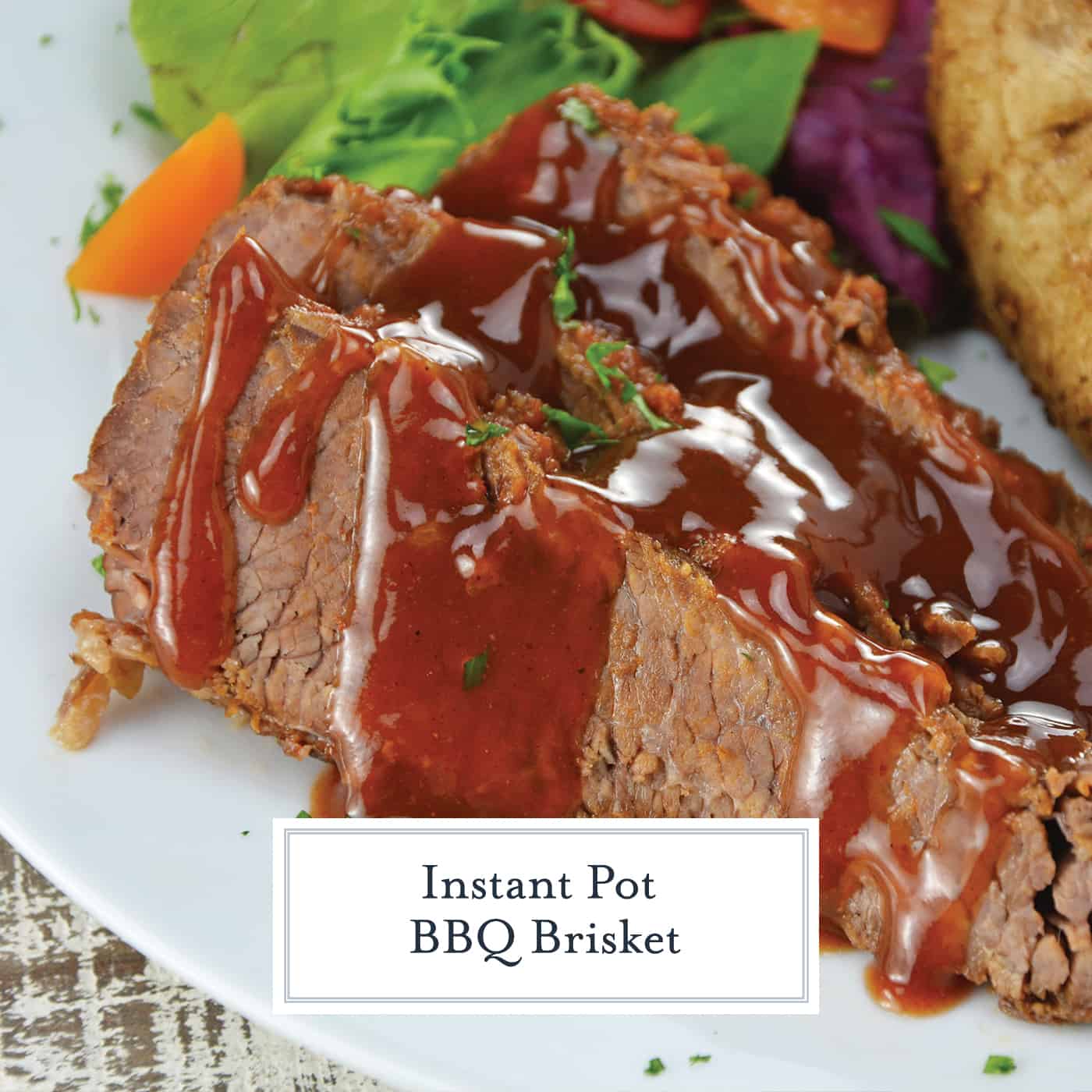Instant Pot BBQ Brisket is the perfect dinner idea! Brisket will stay moist and offer loads of flavor.#instantpotrecipes #BBQbrisket #howtocookbrisket www.savoryexperiments.com 