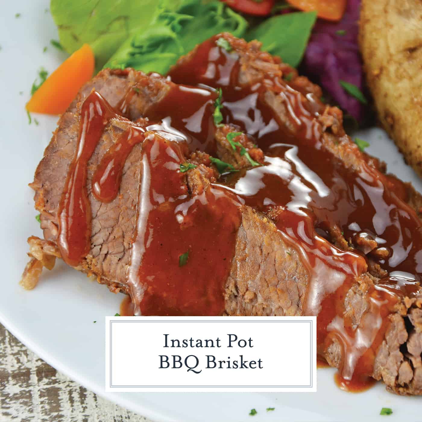 Instant Pot BBQ Brisket is the perfect dinner idea! Brisket will stay moist and offer loads of flavor.#instantpotrecipes #BBQbrisket #howtocookbrisket www.savoryexperiments.com