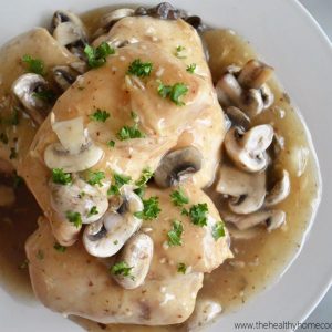 Chicken marsala with mushrooms and gravy