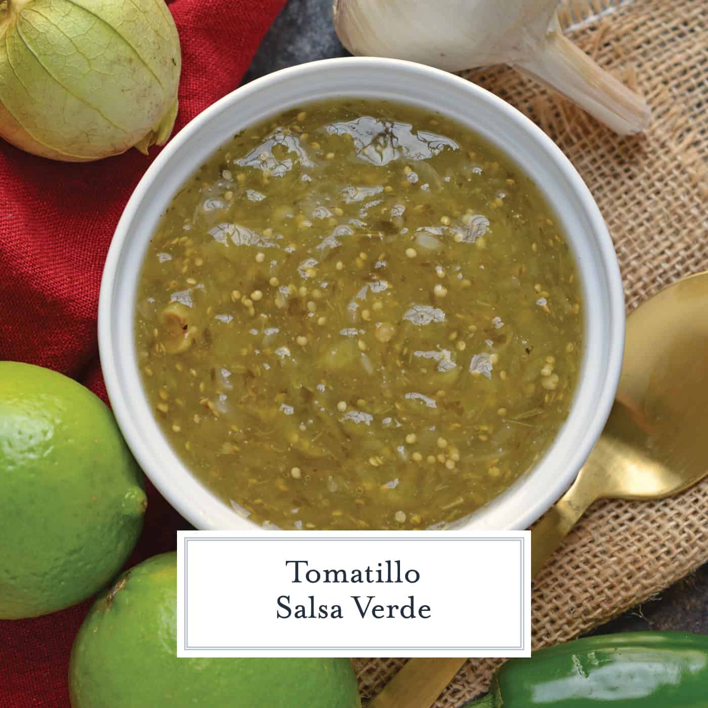 Tomatillo salsa is an easy, versatile homemade salsa that can be added to your favorite Mexican recipes or served as an appetizer with chips. #tomatillosalsa #salsaverde #greensalsa www.savoryexperiments.com