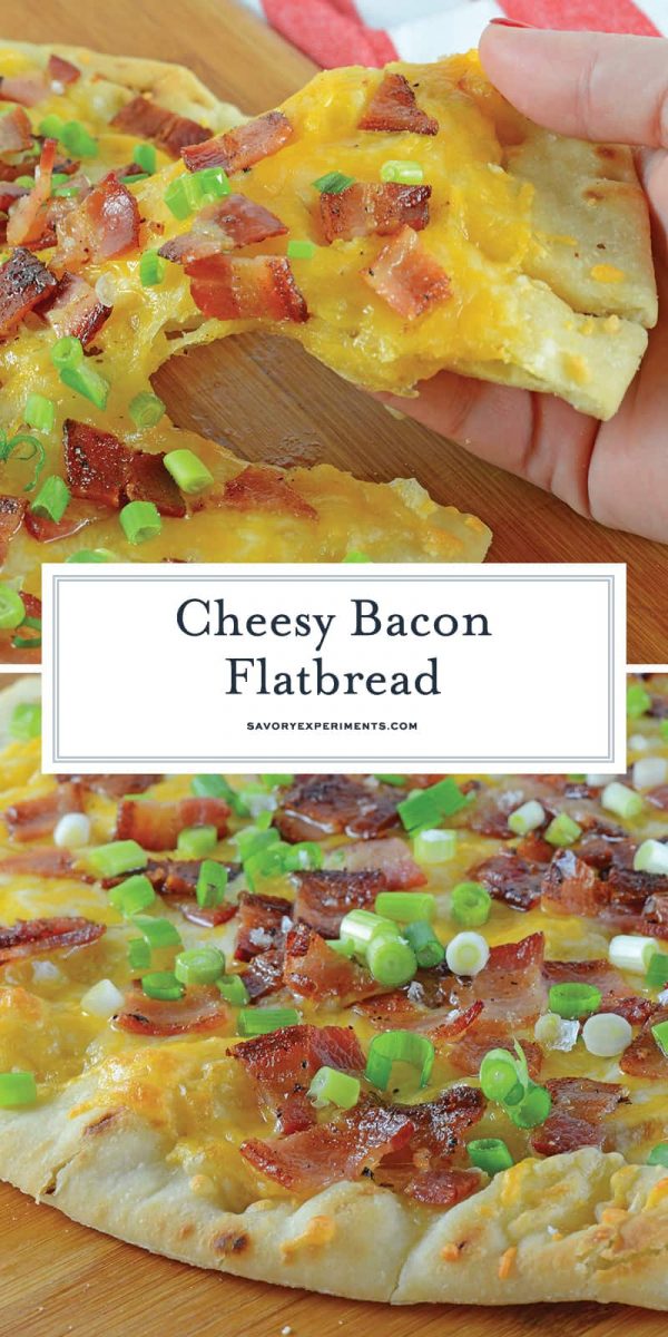 Easy Bacon Cheddar Flatbread Pizza - Grilled Pizza Recipe