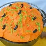 Halloween Dunkaroo Dip is a quick and easy cake batter dip that will become one of your go-to recipes for Halloween parties. #dunkaroodip #cakebatterdip www.savoryexperiments.com