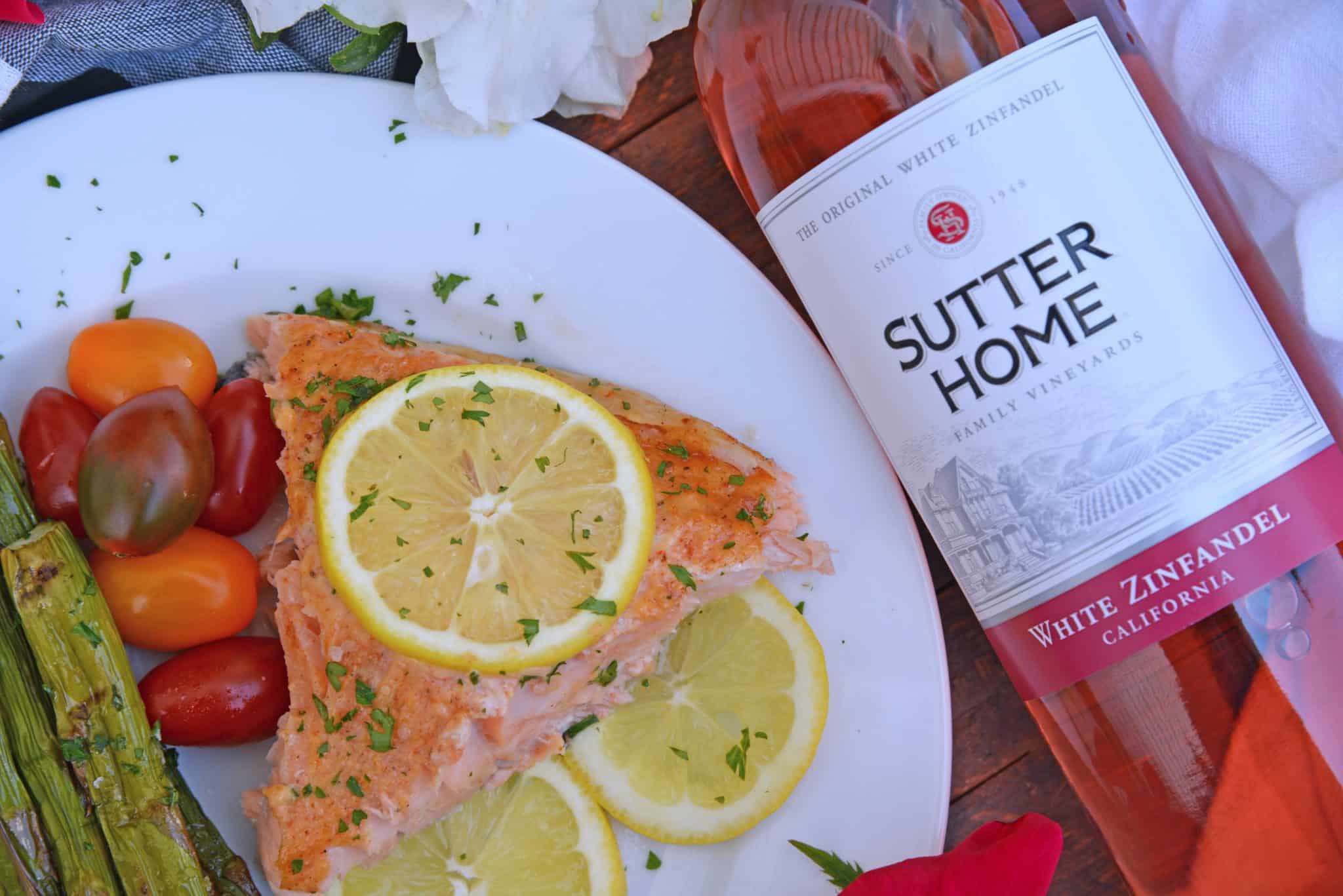 Spicy Cedar Plank Salmon is an easy grilled salmon recipe using a spicy salmon glaze. Perfect for a hot summer night and pairing with a crisp, sweet wine. #cedarplanksalmon #salmononthegrill #spicysalmon www.savoryexperiments.com