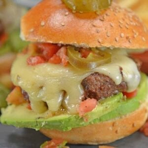 Close up of a Taco Burger