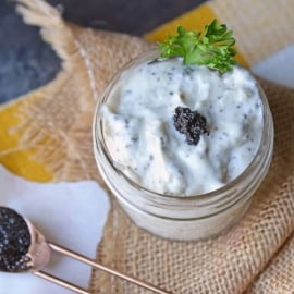 Truffle Aioli Sauce, made with black truffle pate, is a delicious, easy-to-make condiment you'll want to add to everything. As addicting as it is delicious! #blacktruffle #whatisatruffle #aiolisauce www.savoryexperiments.com