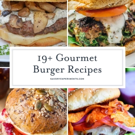 Collage of Gourmet burgers