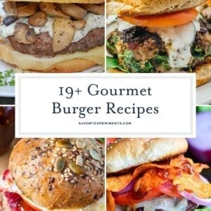 Collage of Gourmet burgers