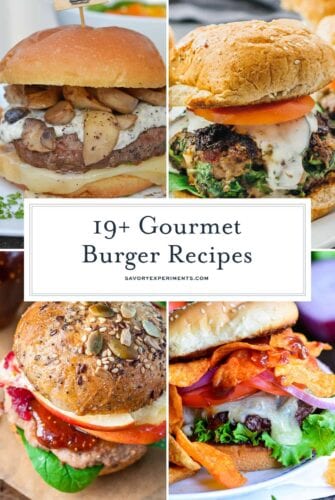Collage of Gourmet burgers