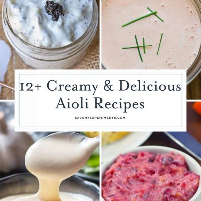 Collage of aioli recipes