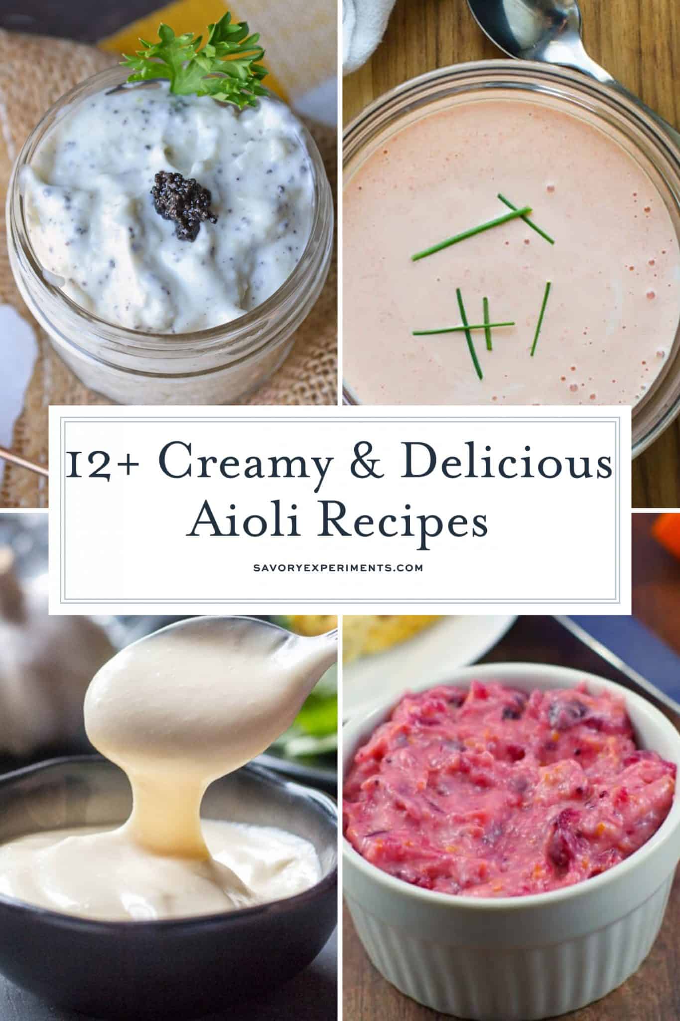 Collage of aioli recipes