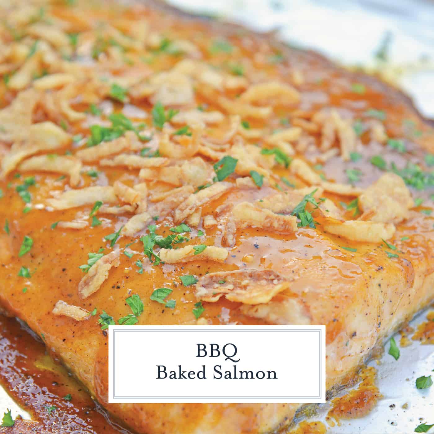 This BBQ Baked Salmon requires just 20 minutes and a handful of ingredients. Flavorful, quick and easy! Sure to become your favorite salmon recipe. #bakedsalmon #salmonrecipes www.savoryexperiments.com