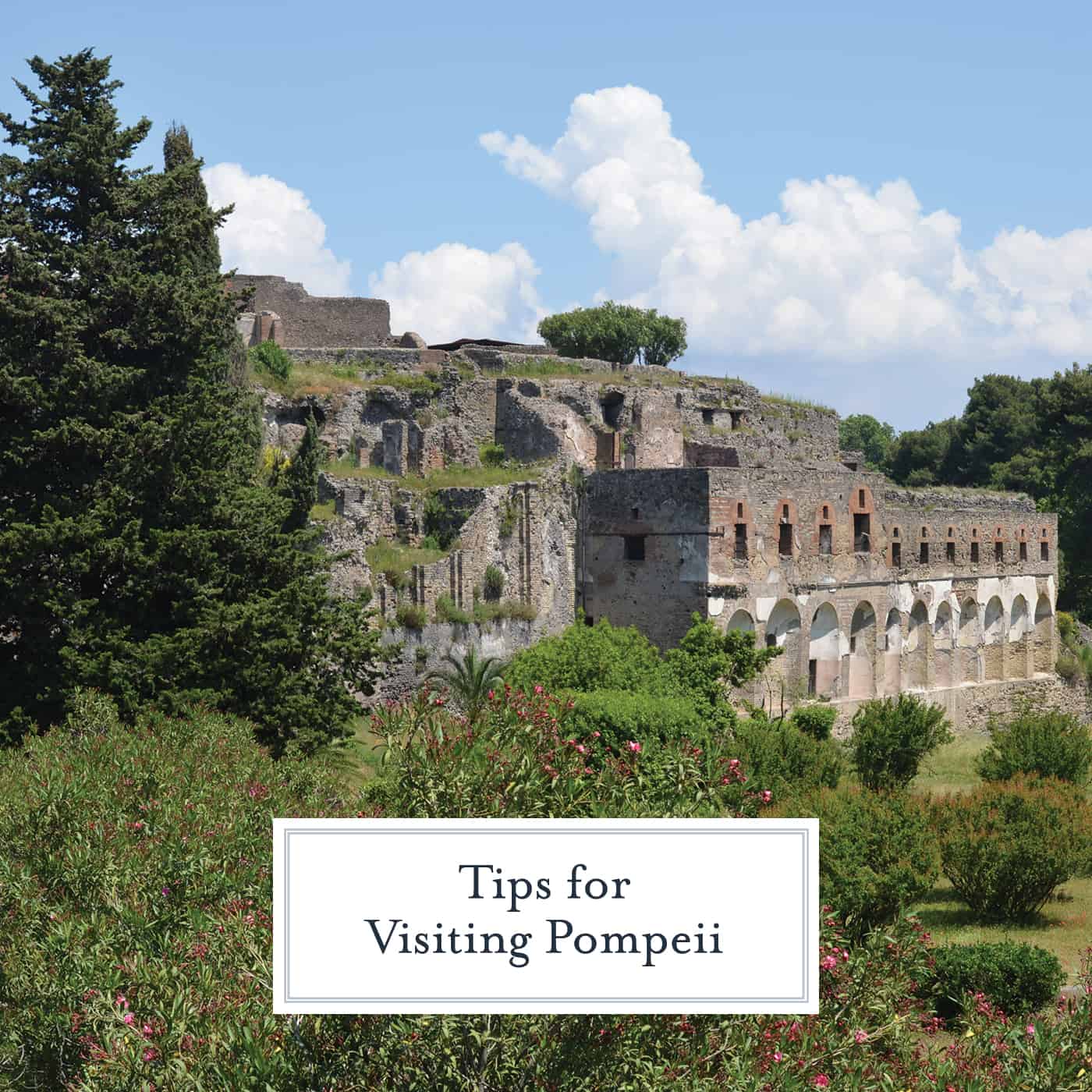 Tips for planning your Visit to Pompeii, the archeological site on the outskirts of Naples at the base of Mount Vesuvius. #pompeii www.savoryexperiments.com