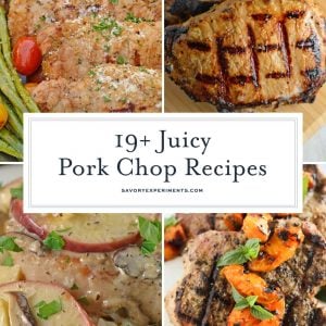 If you're on the hunt for the best pork chop recipe, look no further! This list of great pork chop recipes will be loved by the whole family. #bestporkchoprecipe #greatporkchoprecipes #easyporkchops www.savoryexperiments.com