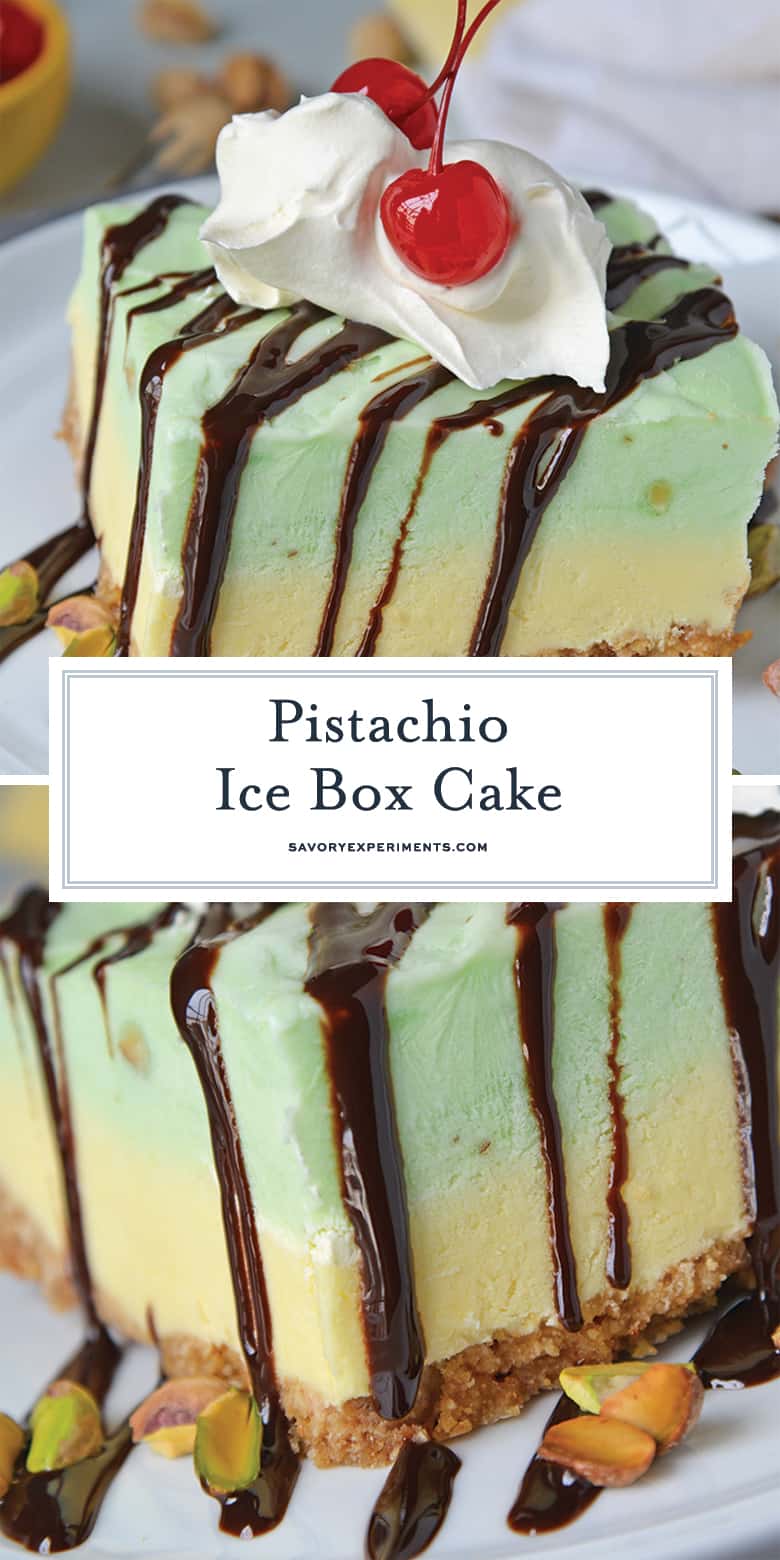 Pistachio Ice Box Cake for Pinterest