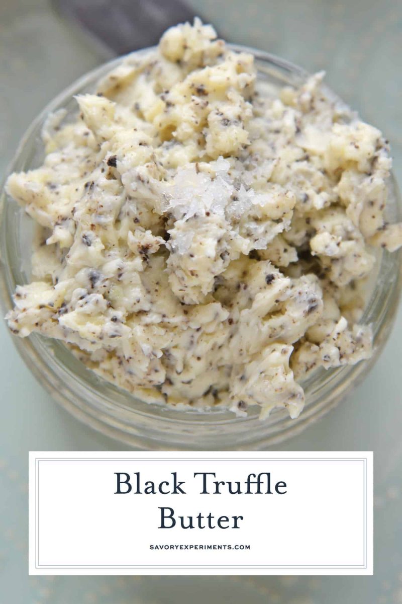 glass bowl of truffle butter 