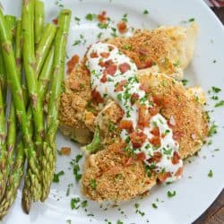 baked bacon ranch chicken with sauce