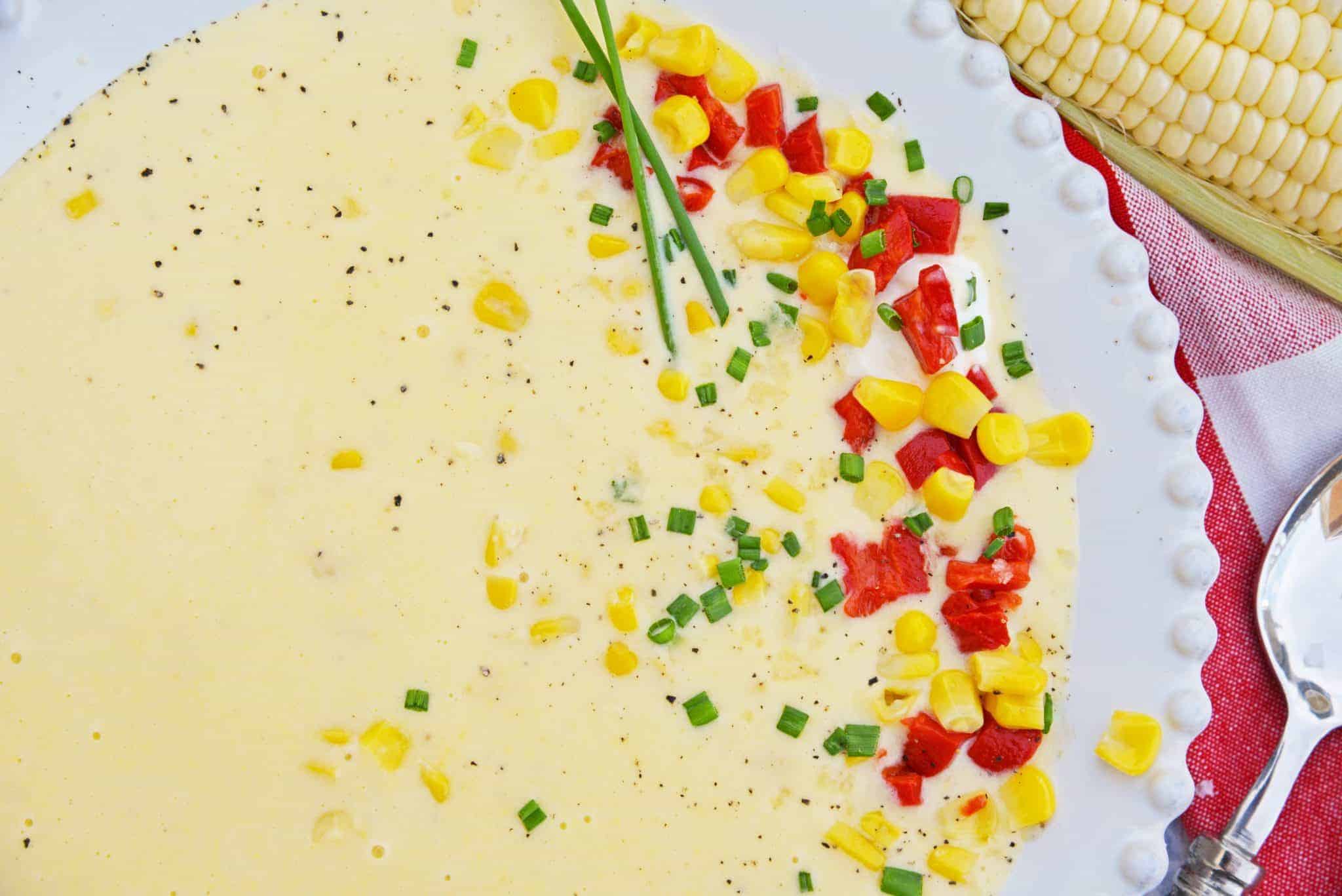 Instant Pot Corn Chowder turns an already easy corn chowder recipe into a quick, FLAVORFUL and delicious potato corn chowder. Perfect for fall! #cornchowderrecipe #instantpotcornchowder #potatocornchowder www.savoryexperiments.com 