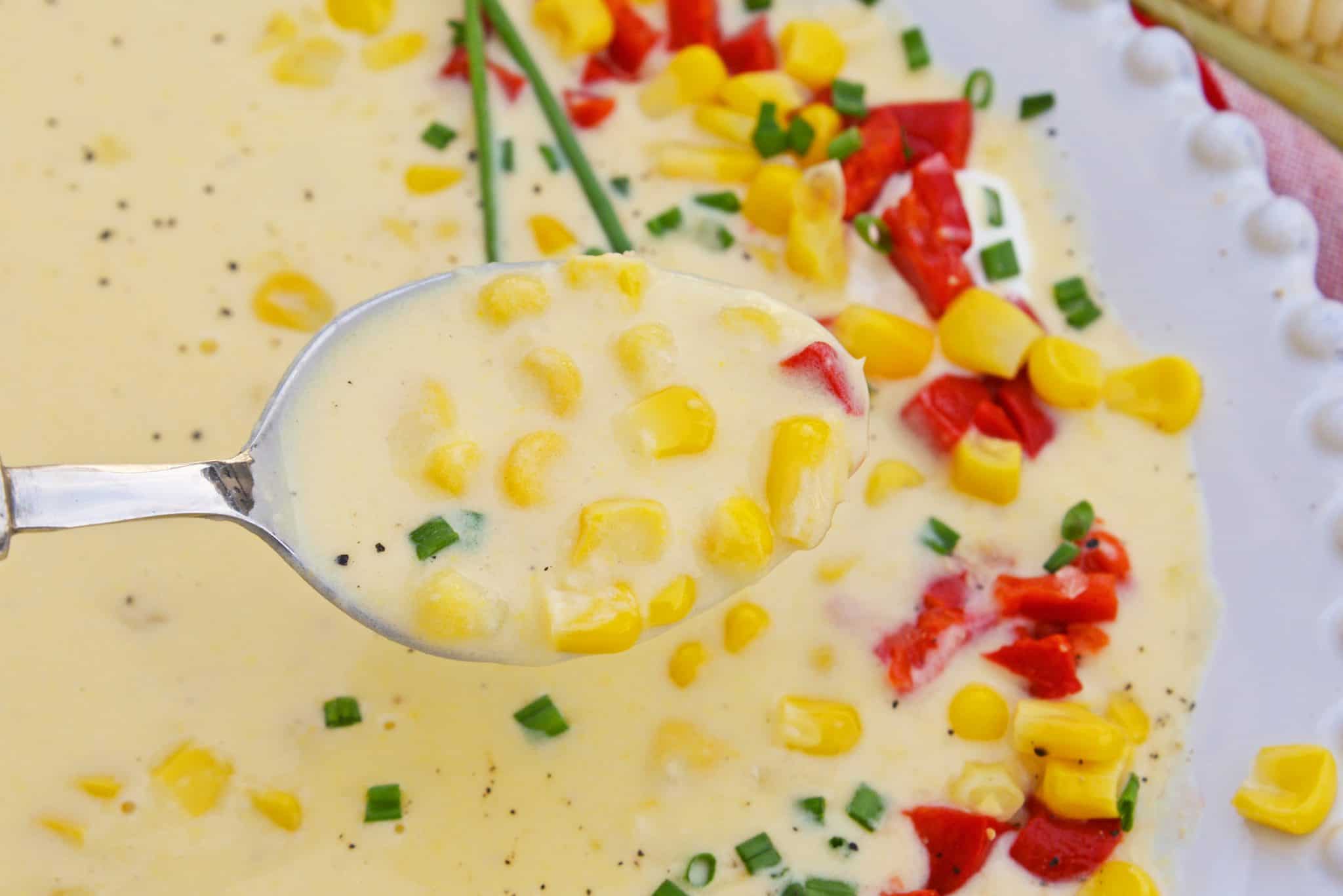 Instant Pot Corn Chowder turns an already easy corn chowder recipe into a quick, FLAVORFUL and delicious potato corn chowder. Perfect for fall! #cornchowderrecipe #instantpotcornchowder #potatocornchowder www.savoryexperiments.com 