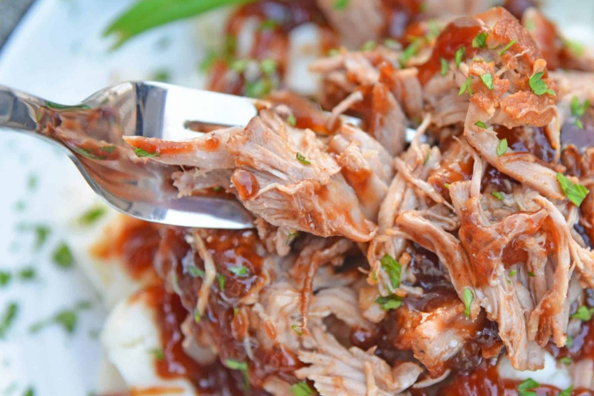 This Instant Pot Pulled Pork Recipe is perfectly seasoned and delicious on tacos, sandwiches or on its own. So easy to make & ready in just one hour! #pulledpork #instantpotpulledpork #bestinstantpotrecipes www.savoryexperiments.com 