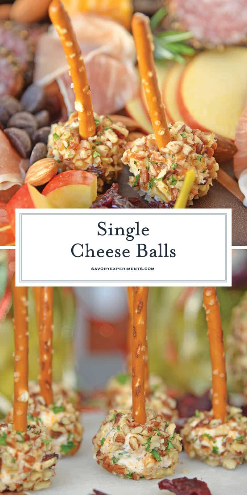 This cheese ball with cream cheese is a classic Party Cheese Ball recipe, made with simple ingredients. A must-make for any and all parties! #partycheeseballrecipe #creamcheeseball www.savoryexperiments.com