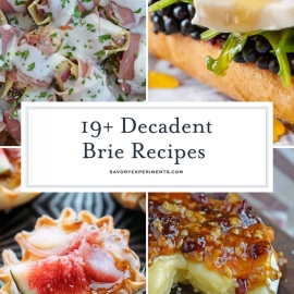 Collage of brie recipes