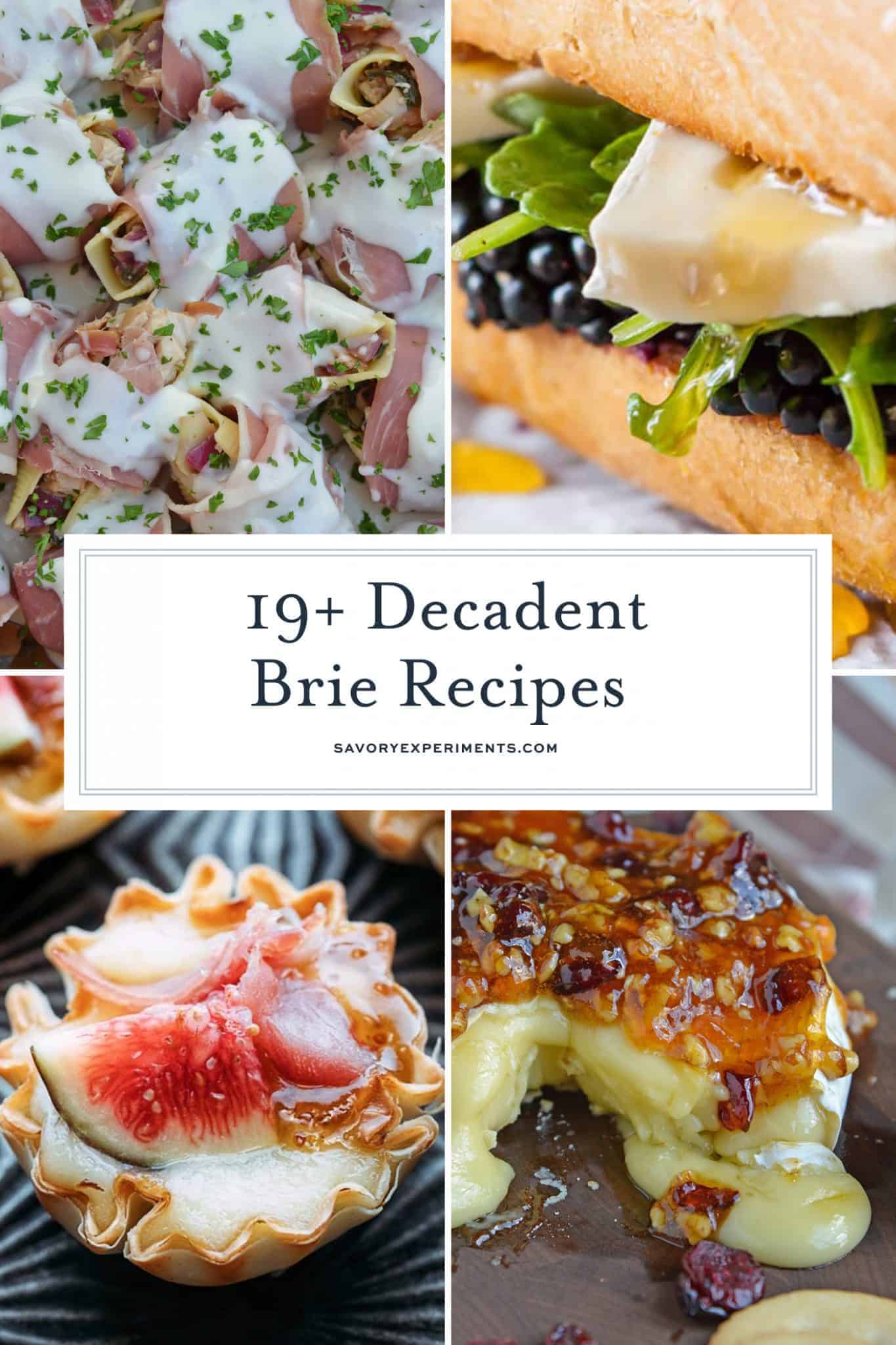 Collage of brie recipes