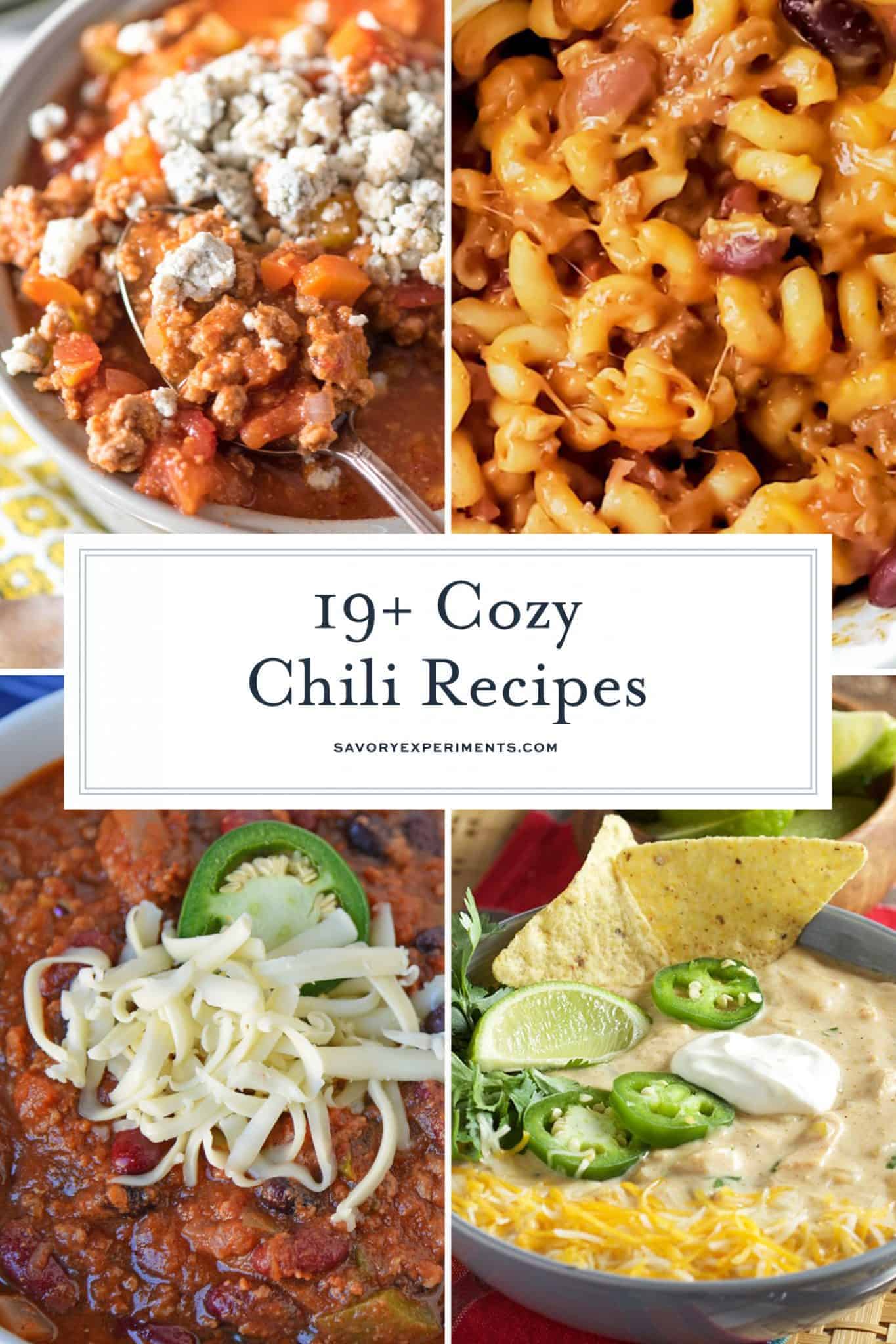 Collage of chili recipes