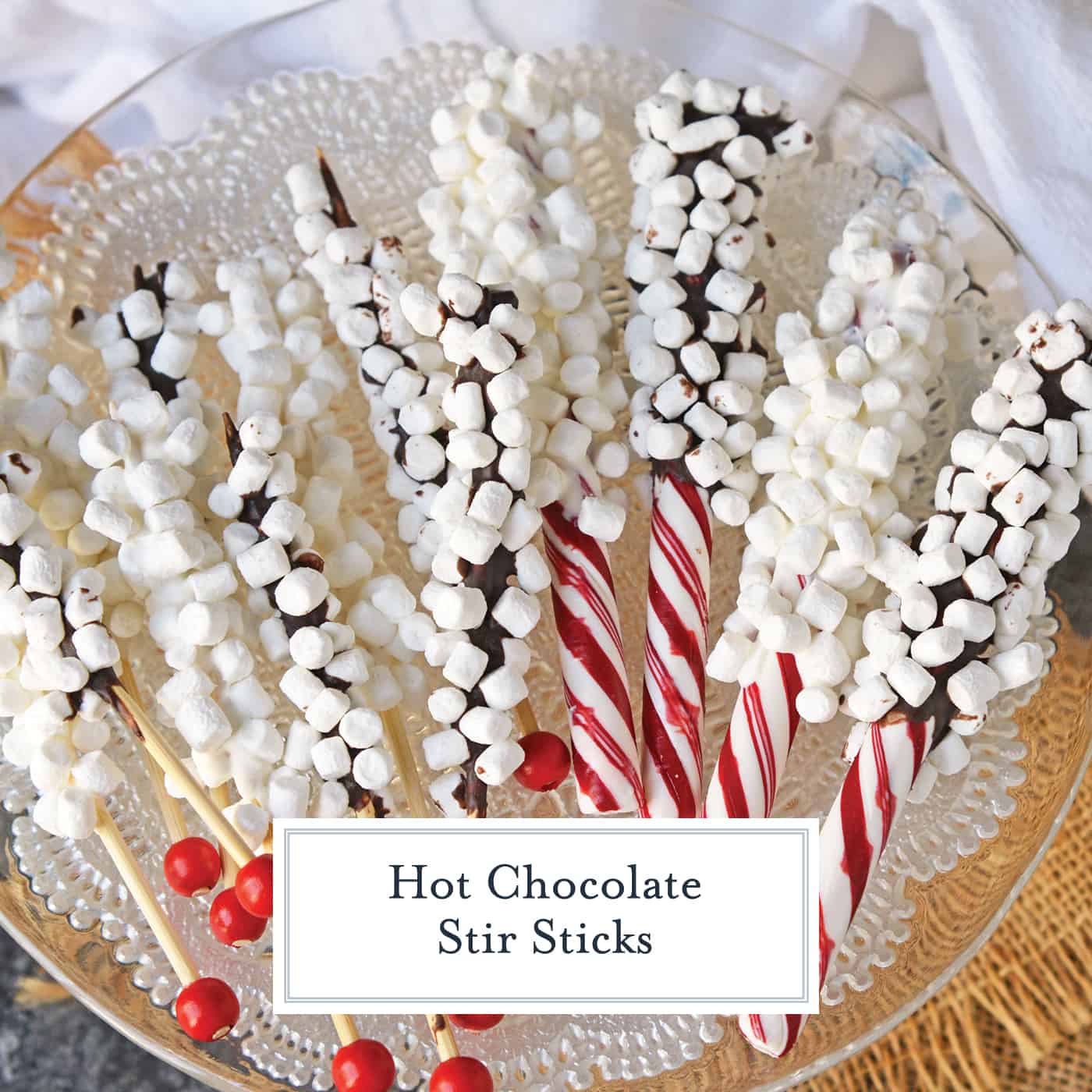 Hot Chocolate Stir Sticks will take your homemade hot chocolate to the next level. Like chocolate spoons, they add marshmallows and more to your drink! #chocolatespoons #hotchocolatestirsticks www.savoryexperiments.com