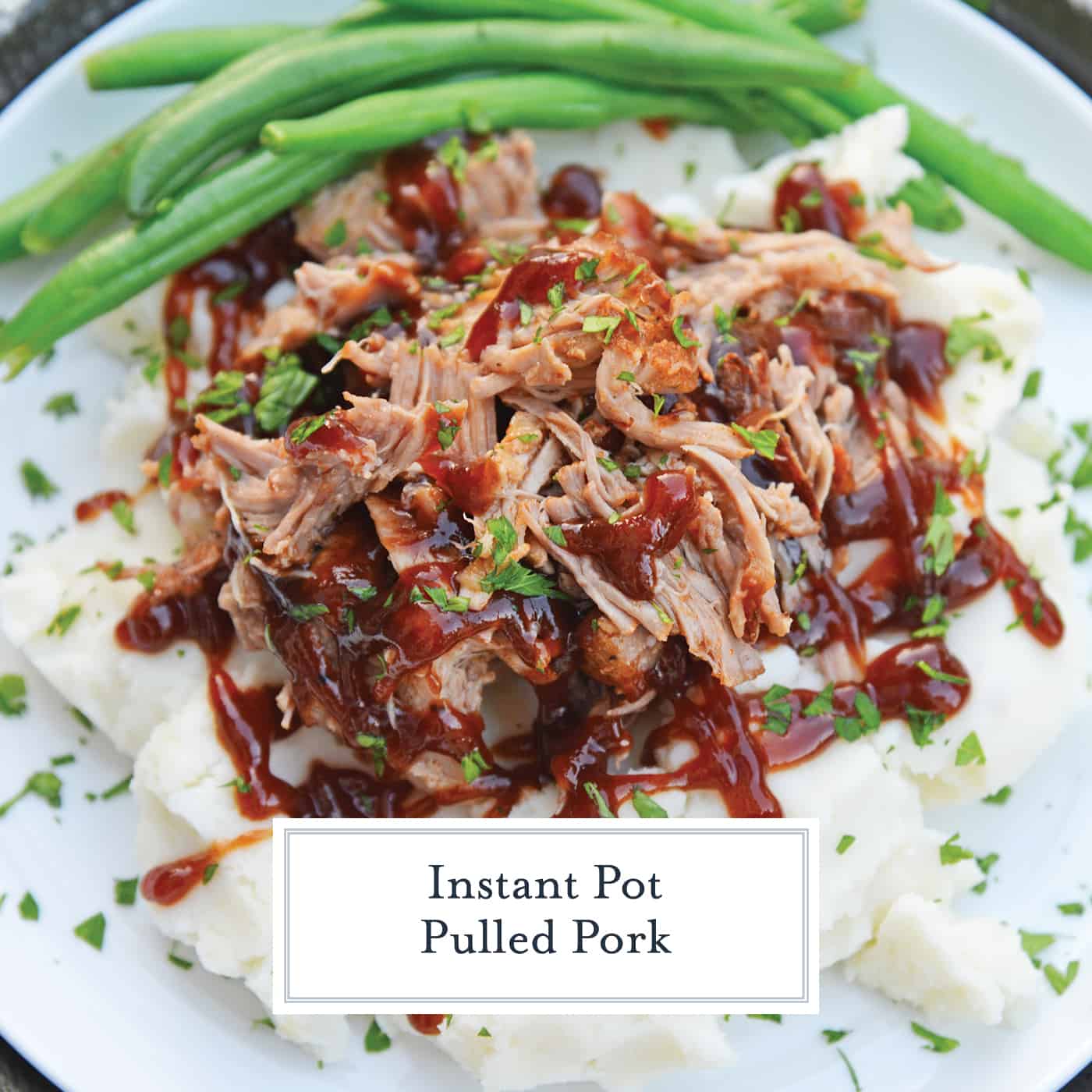 This Instant Pot Pulled Pork Recipe is perfectly seasoned and delicious on tacos, sandwiches or on its own. So easy to make & ready in just one hour! #pulledpork #instantpotpulledpork #bestinstantpotrecipes www.savoryexperiments.com 