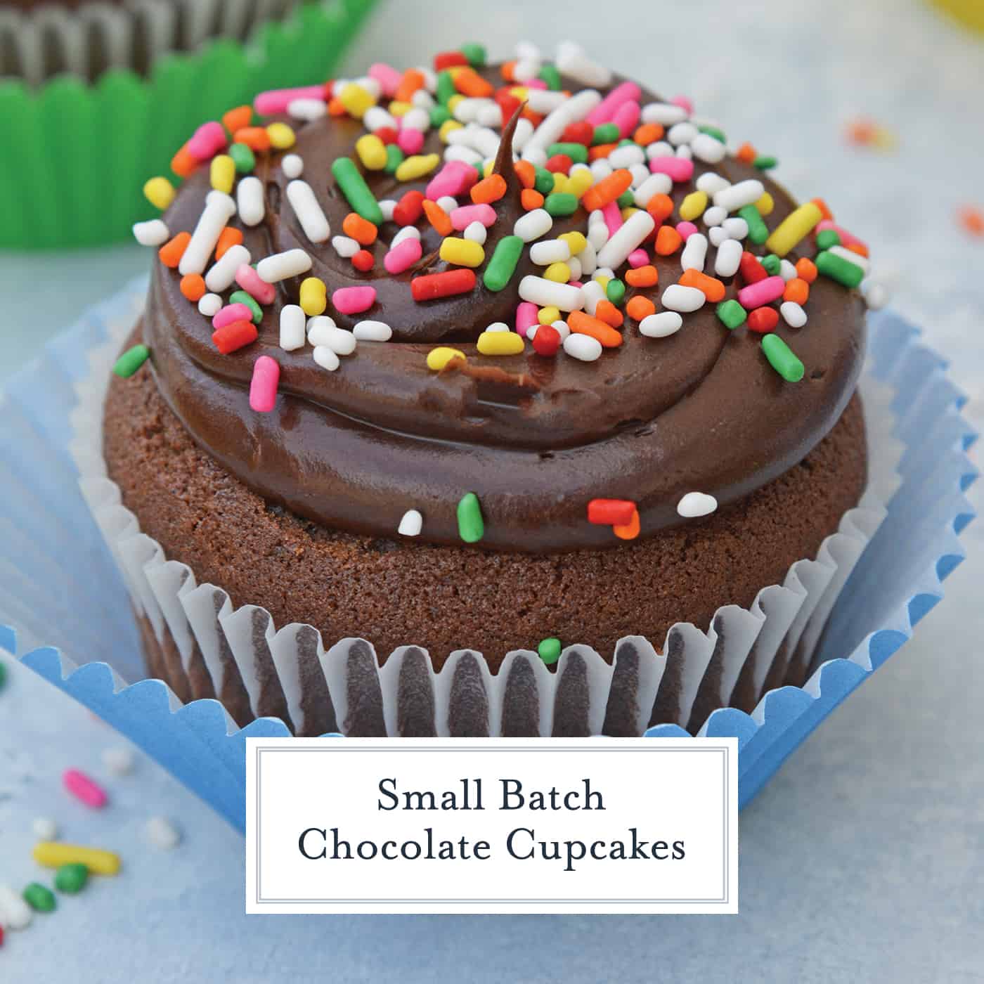 Small Batch Chocolate Cupcakes are the perfect easy homemade chocolate cupcakes for when you just NEED a cupcake but not an entire batch! Makes just 6 cupcakes! #smallbatchcupcakes #homemadechocolatecupcakes www.savoryexperiments.com