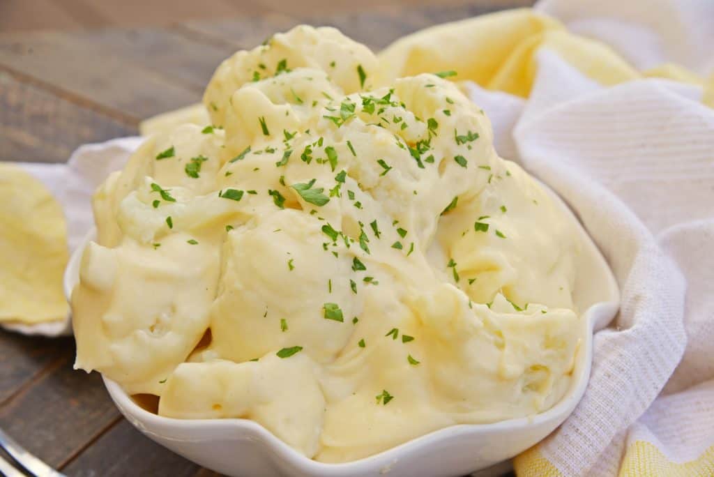 Cauliflower Mac and Cheese in a bowl