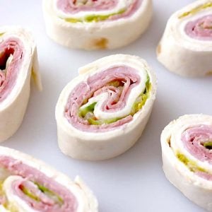 Italian pinwheel recipes sliced on a board