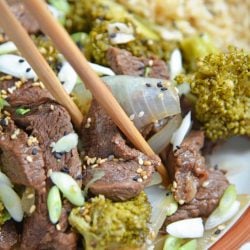 Instant Pot Beef and Broccoli is a quick, easy and healthy alternative to your favorite Chinese takeout dish. Ready in just 30 minutes! #beefandbroccoli #instantpotrecipes www.savoryexperiments.com