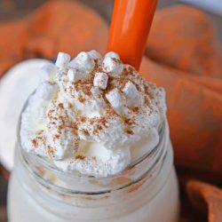 Pumpkin Spice Hot Chocolate is the perfect combination of white hot chocolate and pumpkin pie spice. The best hot chocolate recipe for fall! #pumpkinspicehotchocolate #hotchocolaterecipes #pumpkinpiespice www.savoryexperiments.com