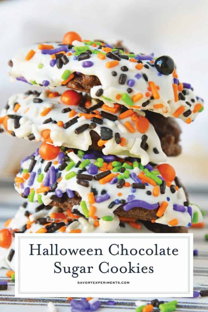 chocolate halloween sugar cookies 