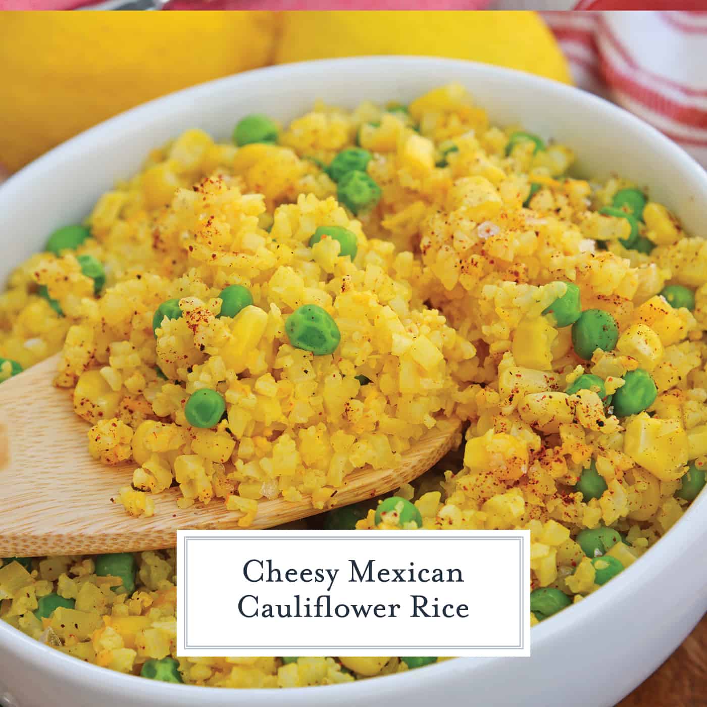 This Mexican Cauliflower Rice recipe is a deliciously easy and cheesy cauliflower rice made with simple ingredients and lots of flavor. #cheesycauliflowerrice #cauliflowerricerecipe #mexicancauliflowerrice www.savoryexperiments.com