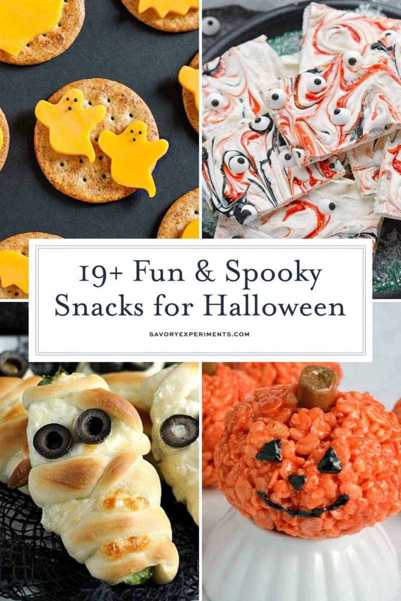 Snacks for Halloween Collage for Pinterest
