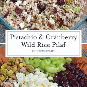 This Wild Rice Pilaf recipe is an easy side dish for your next potluck, picnic or dinner. Quick and easy to make in advance it's the best rice pilaf recipe! #wildricepilaf #ricepilafrecipe www.savoryexperiments.com