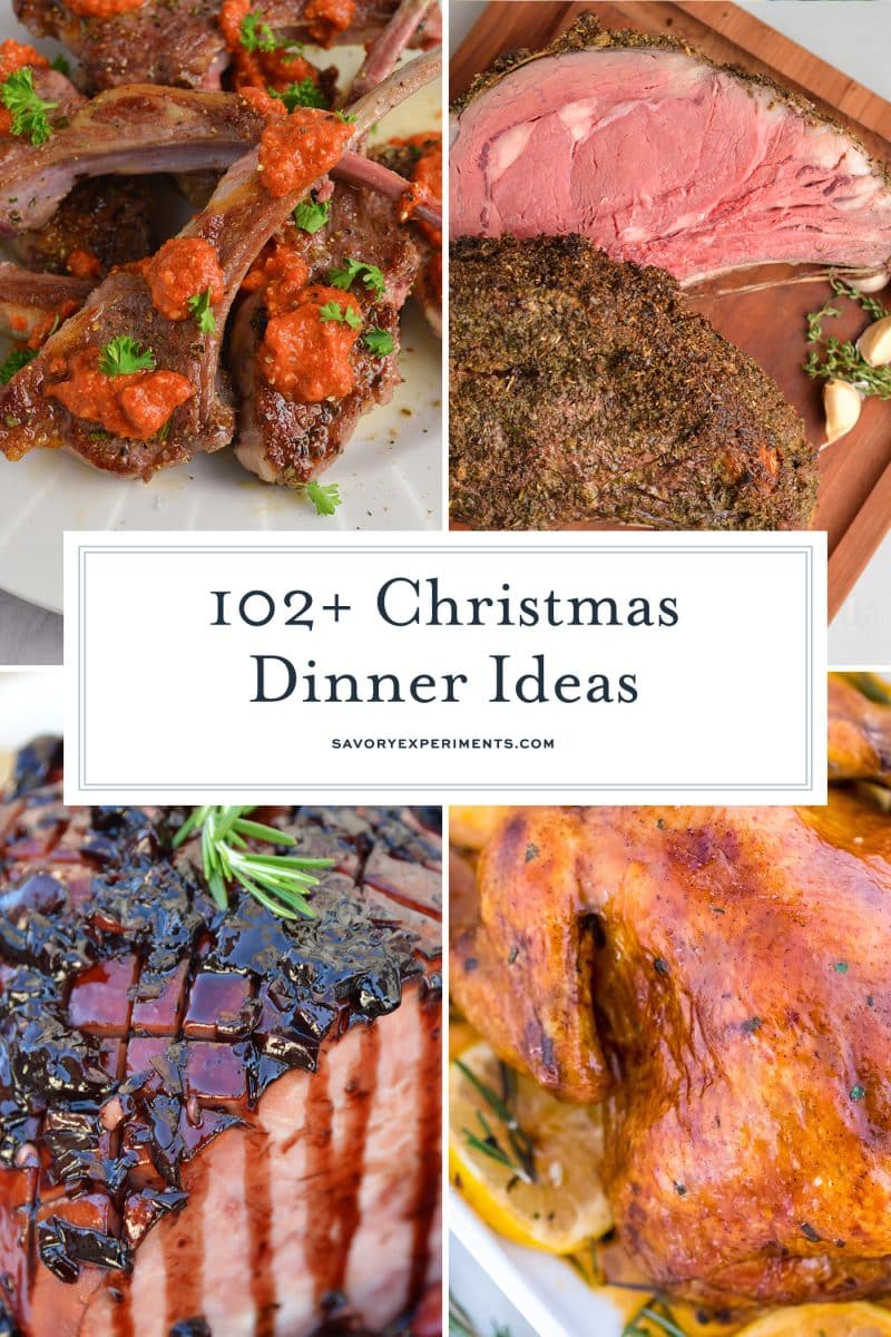 collage of christmas dinner ideas