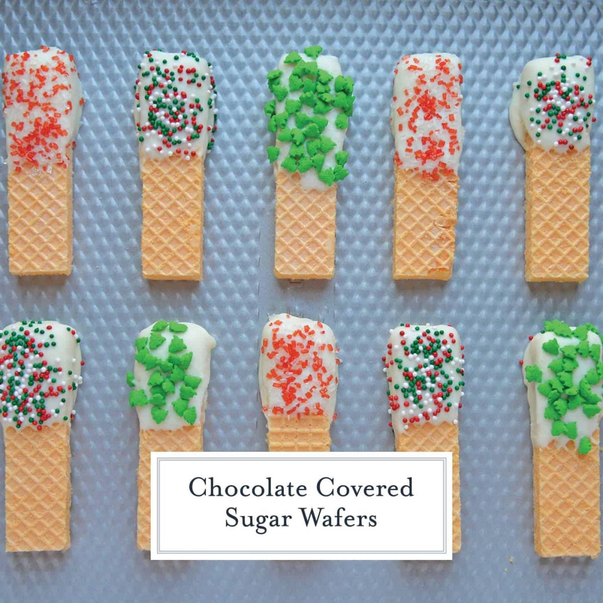 Chocolate Covered Sugar Wafers No Bake Christmas Cookies