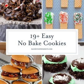 no bake cookies collage