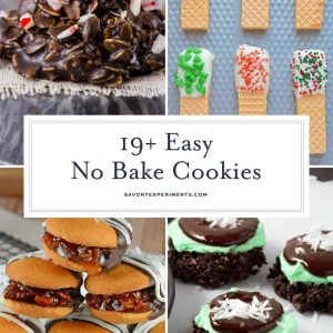 no bake cookies collage