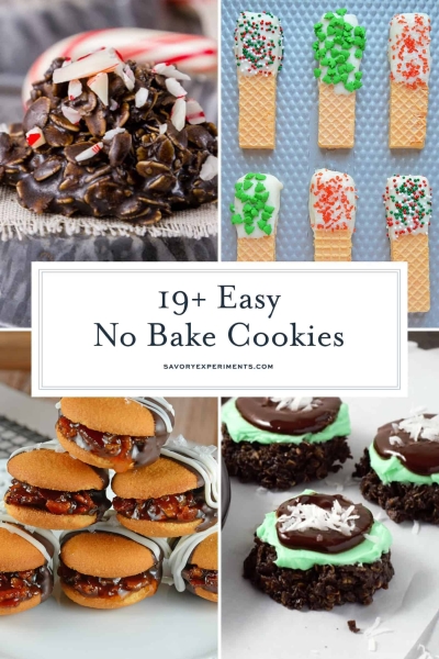 no bake cookies collage