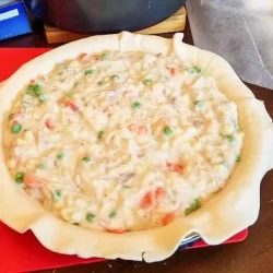 turkey pot pie in pie crust