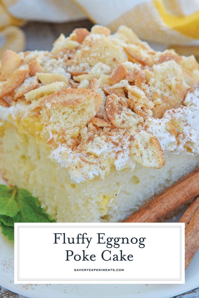 Eggnog poke cake for pinterest