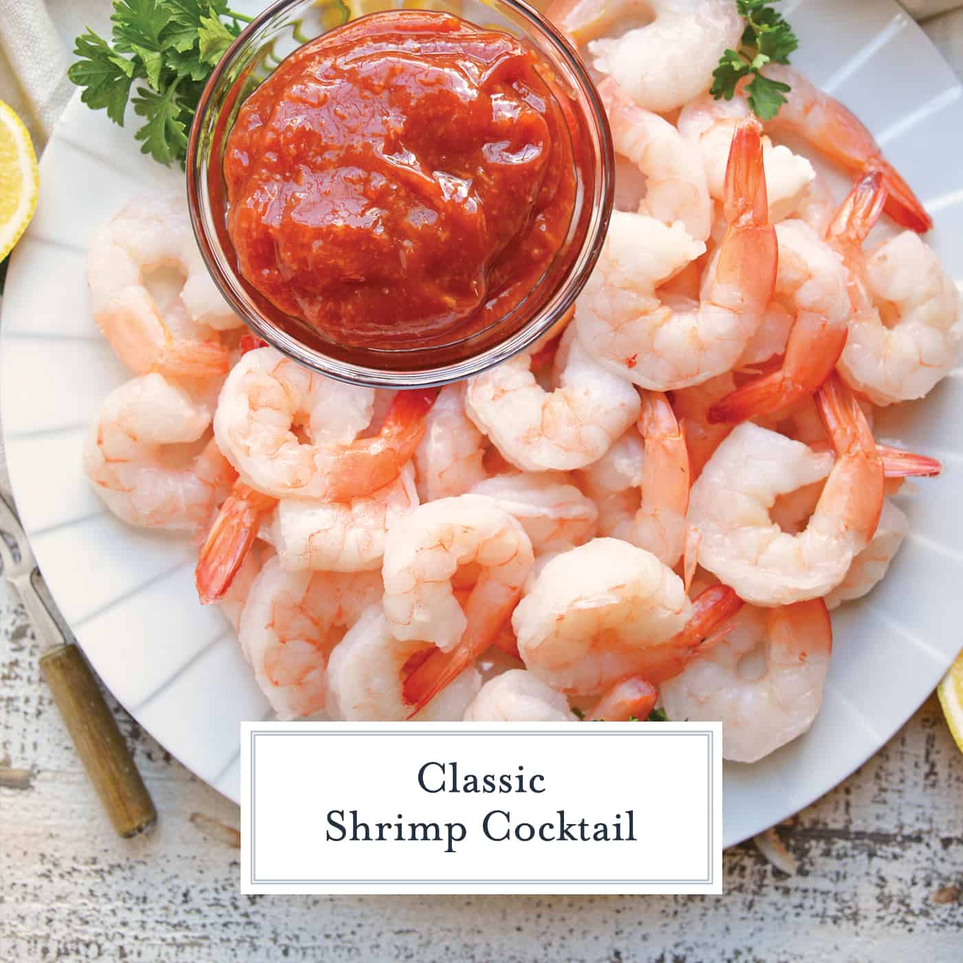 This Classic Shrimp Cocktail recipe goes back to the basics, with only 3 ingredients to the best shrimp cocktail. Perfect for holidays and dinner parties! #shrimpcocktailrecipe #bestshrimpcocktail www.savoryexperiments.com